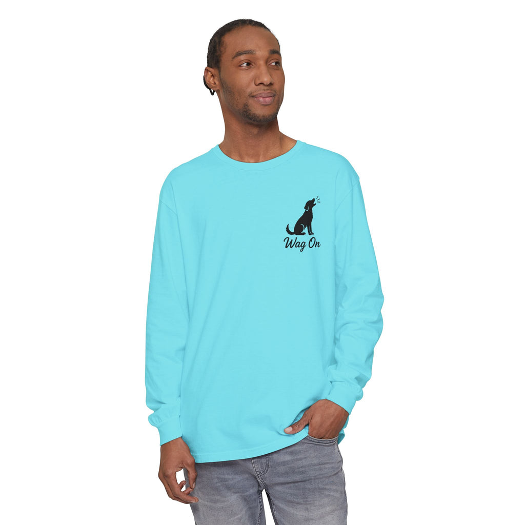 Freedom 250 Grand Prix Long Sleeve T-Shirt — "Wag On" Dog Rally Race Tee