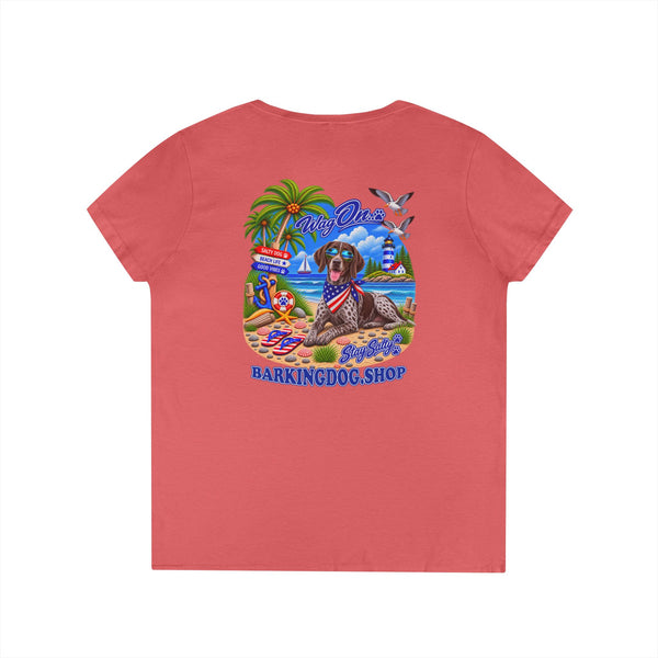 German Shorthair Pointer Stay Salty T Shirt Beach Collection Salty Pup Beach Life Graphic Tee Wag On BarkingDog Shop