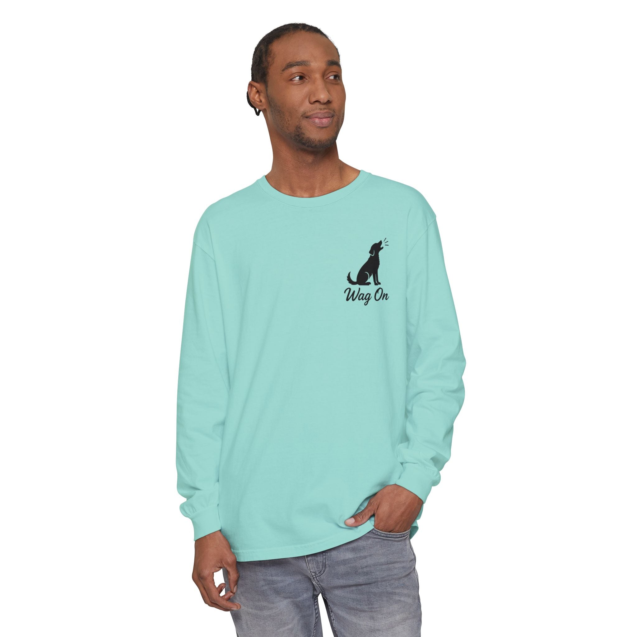 Freedom 250 Grand Prix Long Sleeve T-Shirt — "Wag On" Dog Rally Race Tee