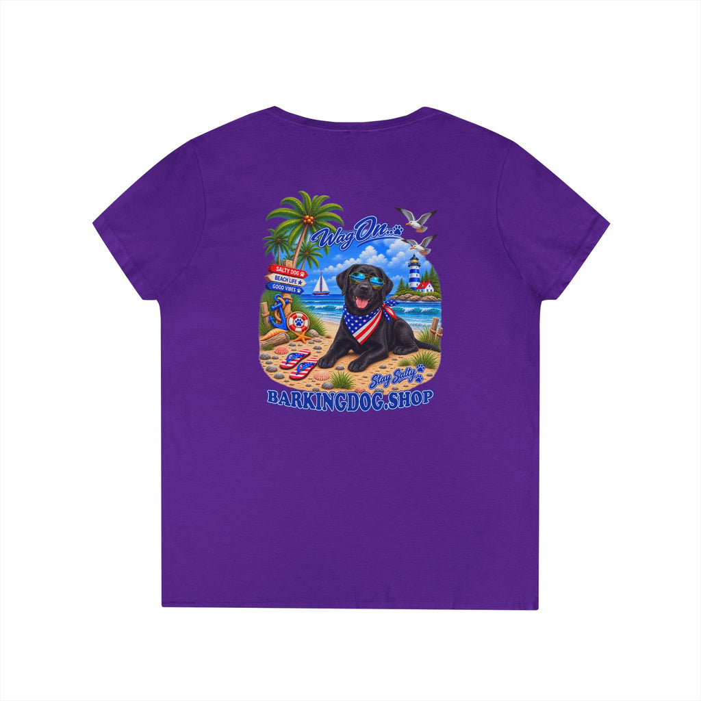 Black Labrador Stay Salty T Shirt Beach Collection Salty Pup Beach Life Graphic Tee Wag On BarkingDog Shop