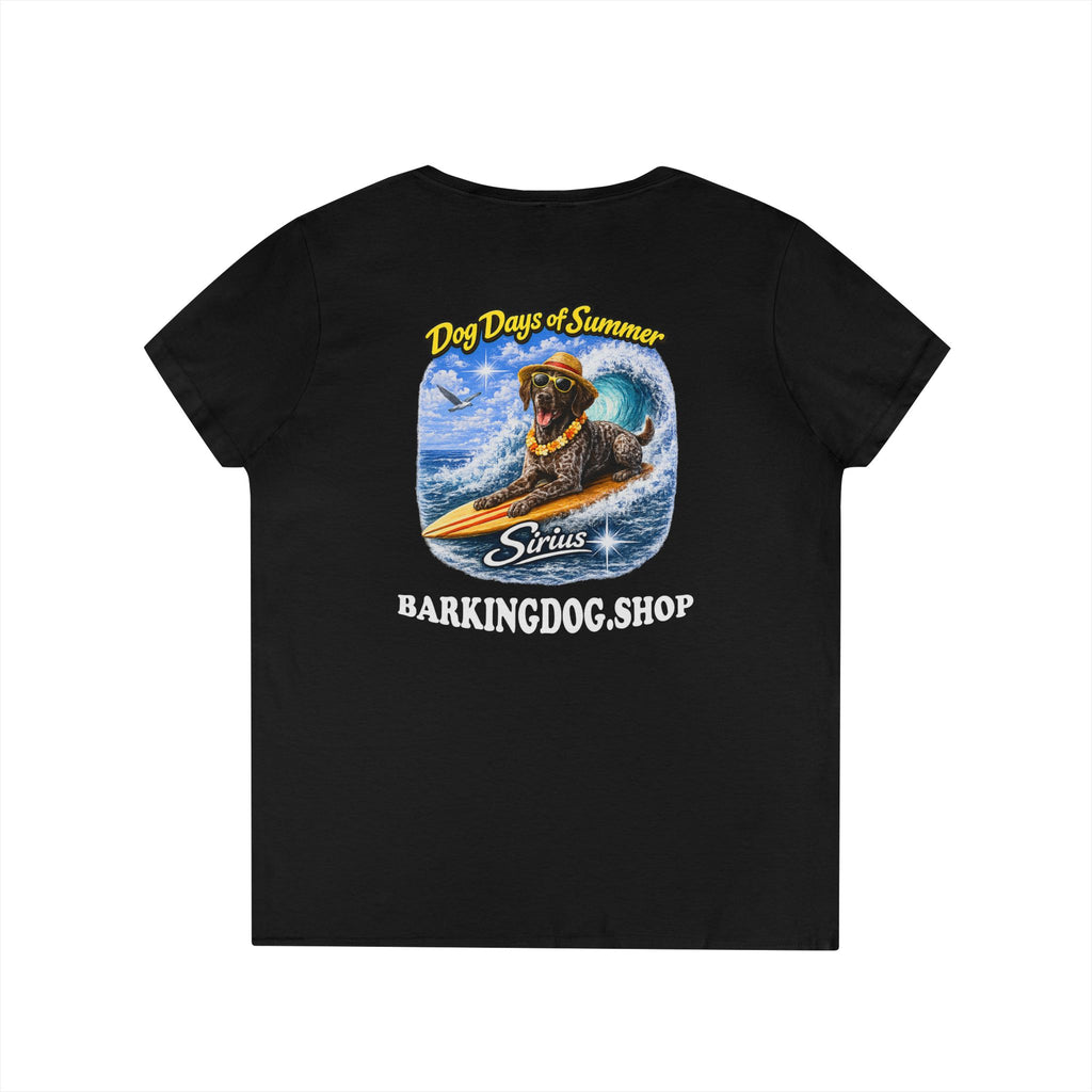 German Shorthair Pointer Surfboard T-Shirt Wag On™ Dog Days of Summer