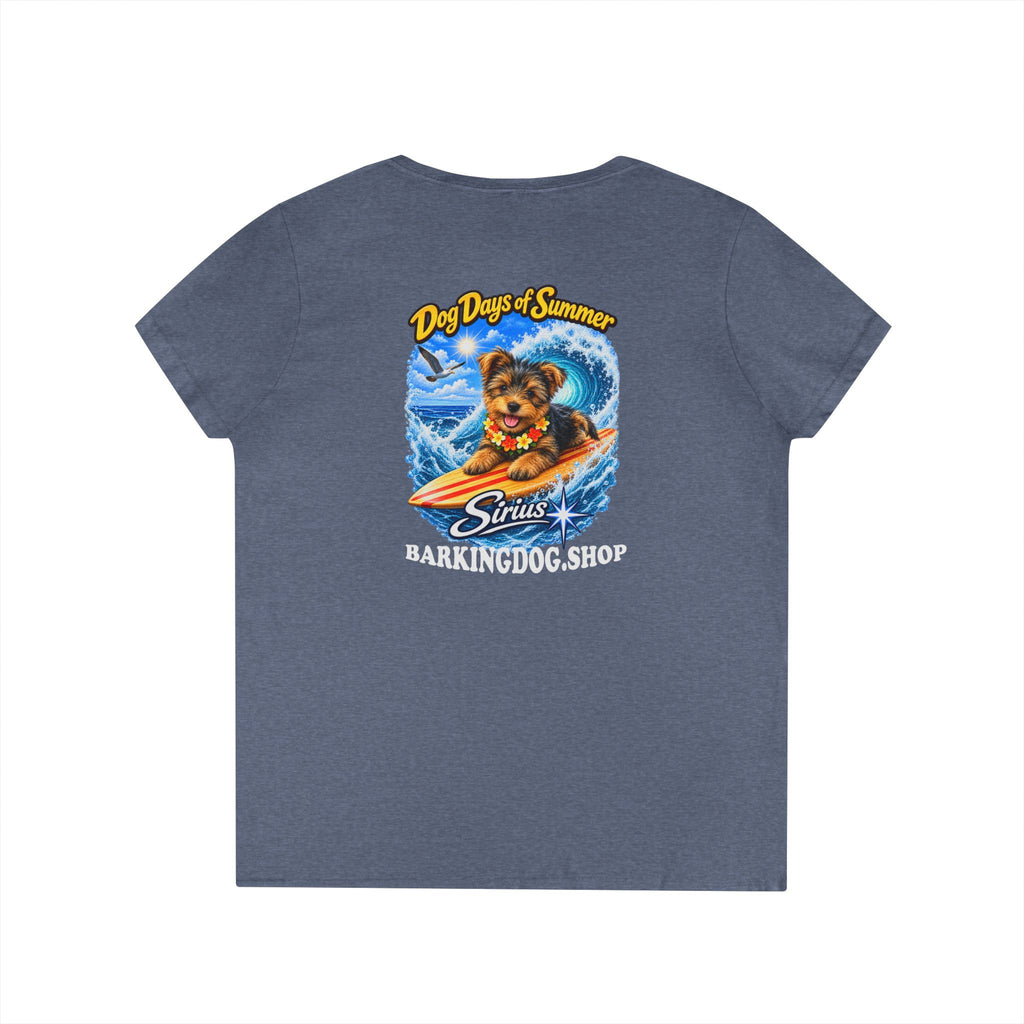 Yorkshire Terrier Surfboard T Shirt Dog Days Of Summer Beach Dog Lover Graphic Tee Wag On BarkingDog Shop