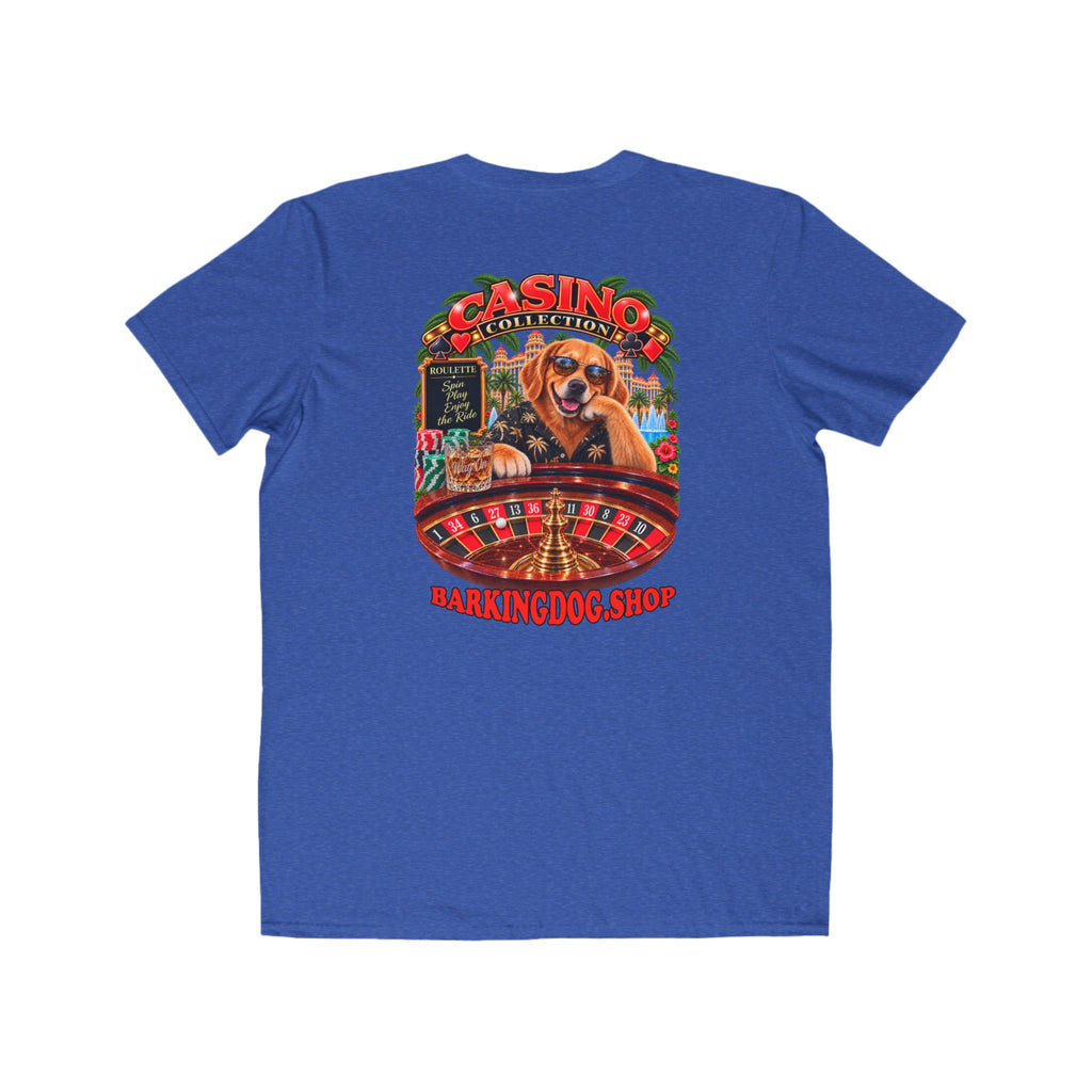 Golden Retriever Roulette T Shirt Casino Collection Funny Slot Machine Dog Graphic Tee Wag On BarkingDog Shop