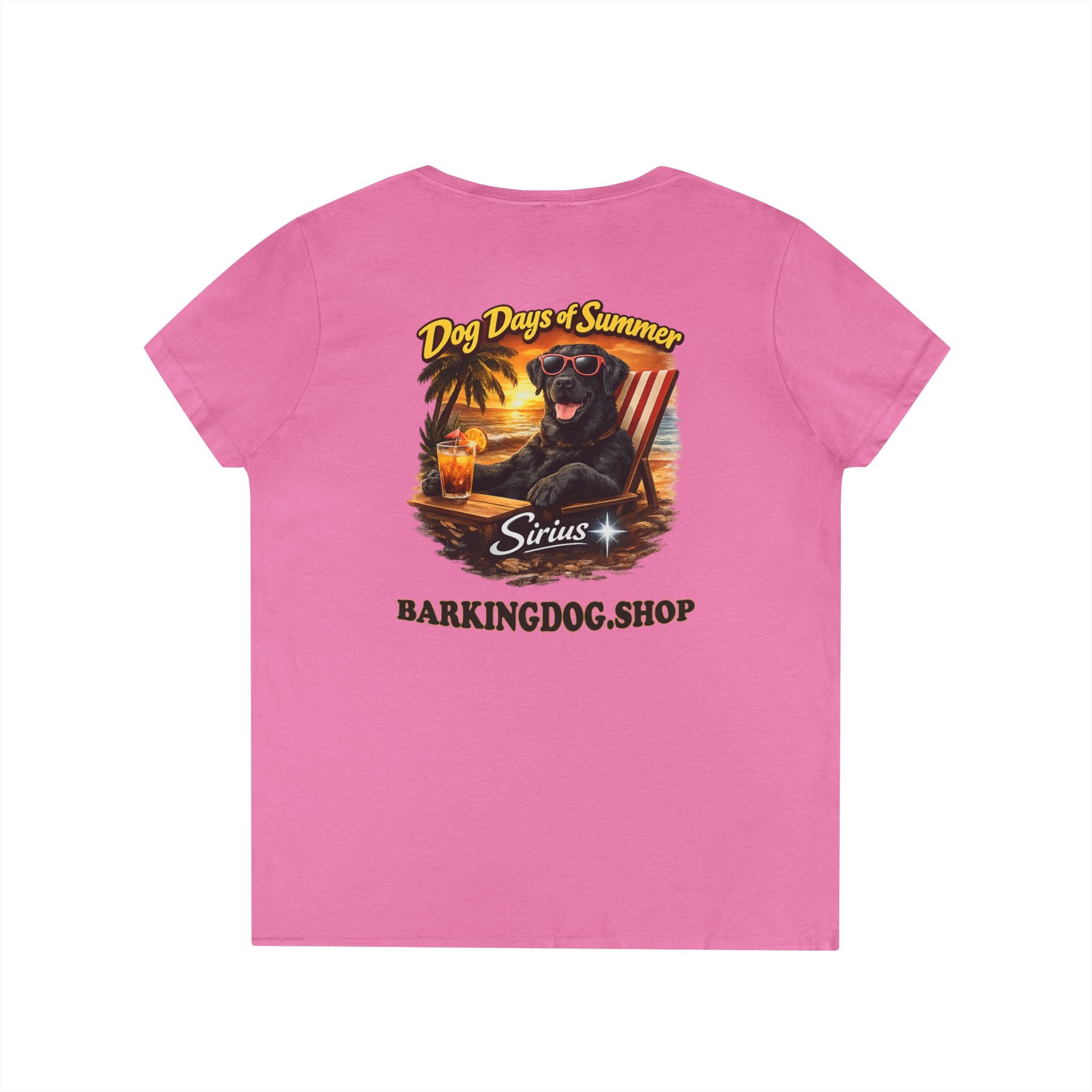Black Labrador Dog Beach Chair T-Shirt Wag On™ Dog Days of Summer