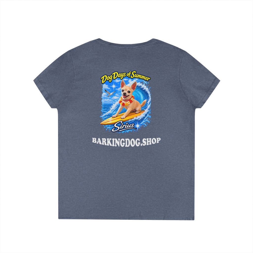 Chihuahua Surfboard T Shirt Dog Days Of Summer Beach Dog Lover Graphic Tee Wag On BarkingDog Shop