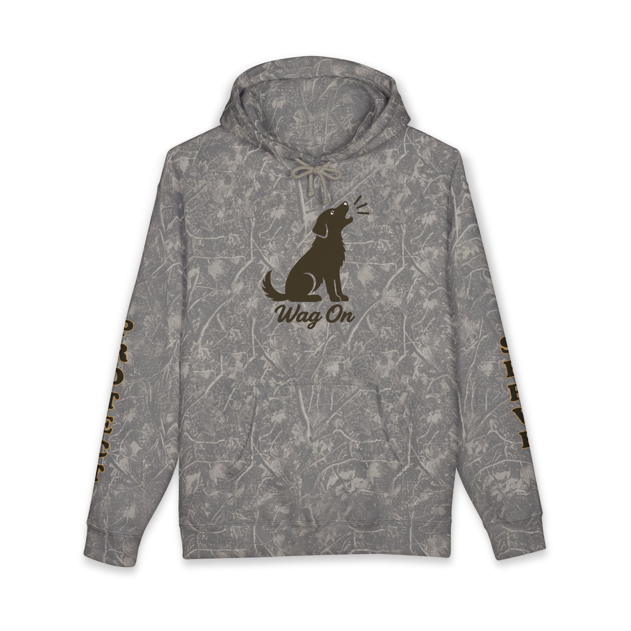 AH-64 Apache Military Helicopter Hoodie – "Wag On" Dog Graphic