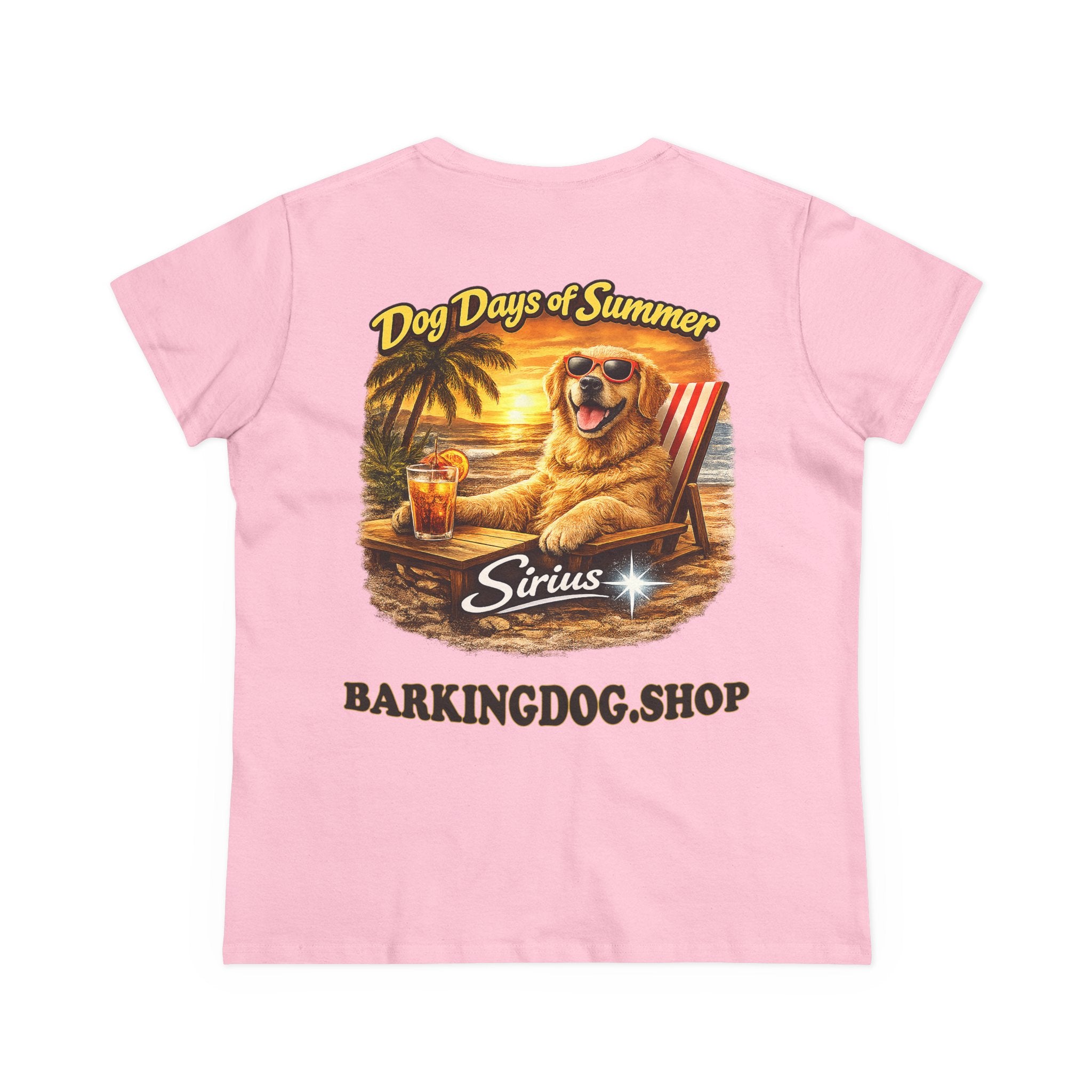 Golden Retriever Dog Beach Chair T-Shirt Wag On™ Dog Days of Summer