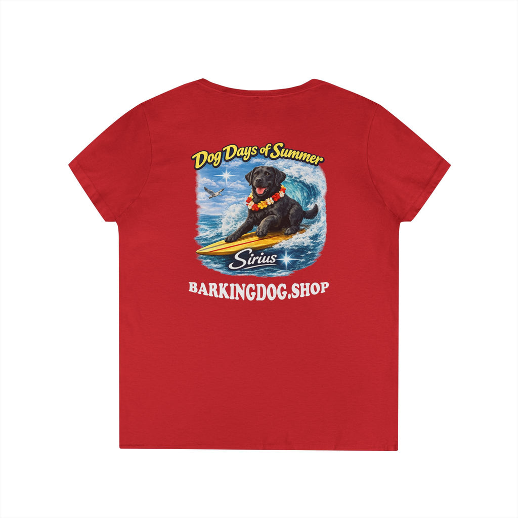 Black Labrador Dog Surfboard T-Shirt Wag On™ Dog Days of Summer