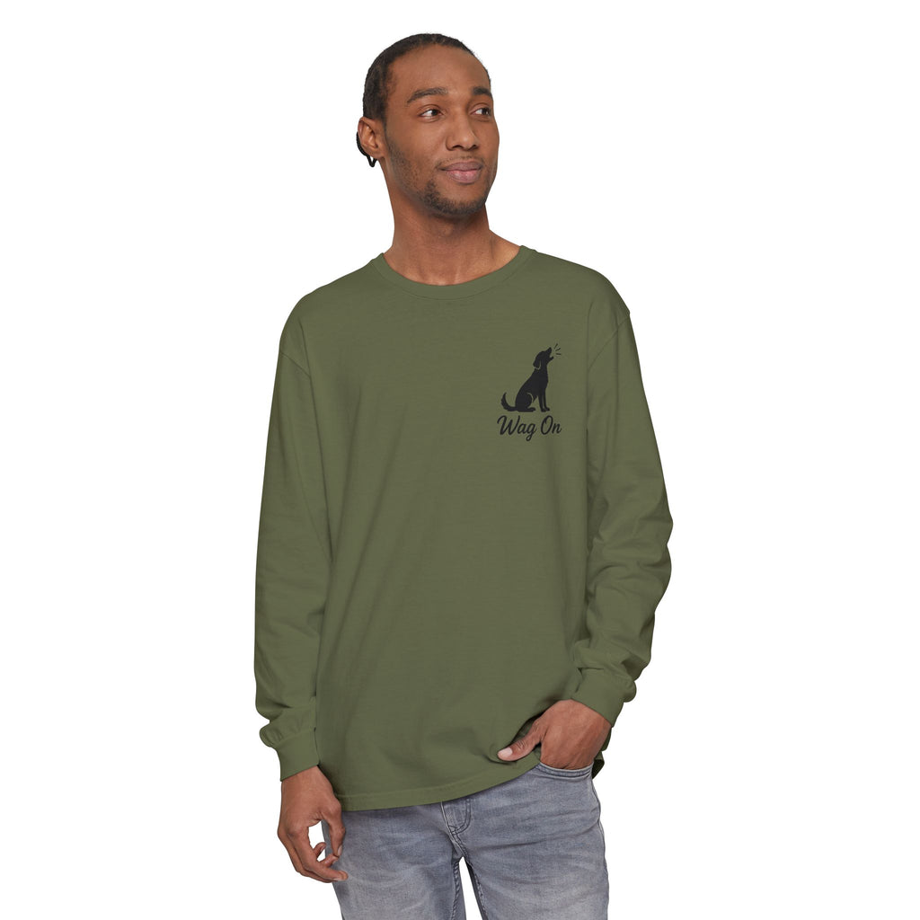 Freedom 250 Grand Prix Long Sleeve T-Shirt — "Wag On" Dog Rally Race Tee