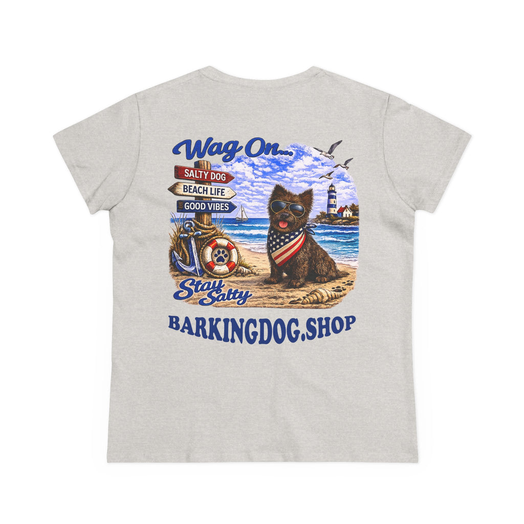 Cairn Terrier Dog Beach T Shirt Wag On™ Stay Salty