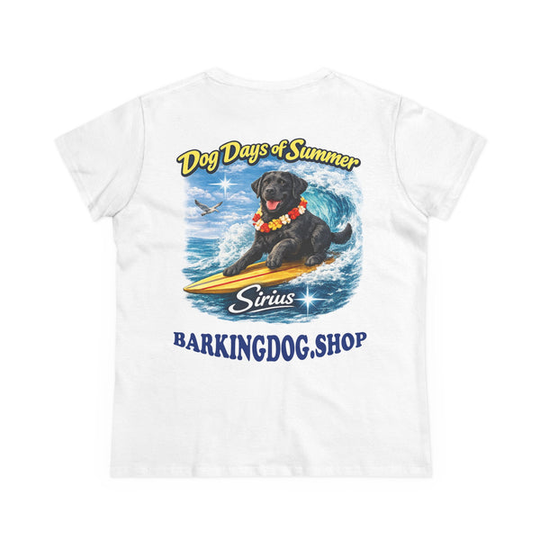 Black Labrador Dog Surfboard T-Shirt Wag On™ Dog Days of Summer