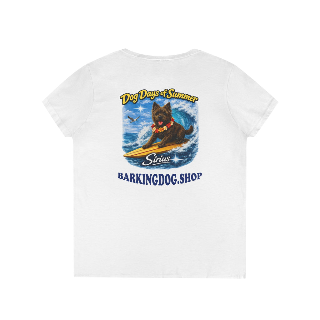 Cairn Terrier Dog Surfboard T-Shirt Wag On™ Dog Days of Summer
