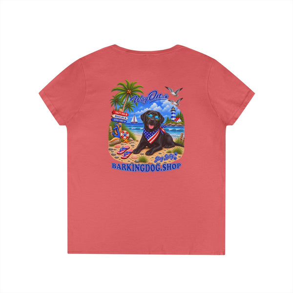 Black Labrador Stay Salty T Shirt Beach Collection Salty Pup Beach Life Graphic Tee Wag On BarkingDog Shop
