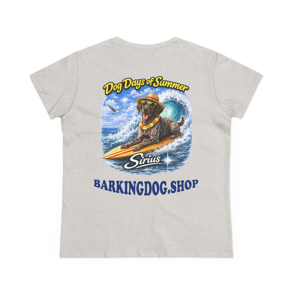 German Shorthair Pointer Dog Surfboard T-Shirt Wag On™ Dog Days of Summer