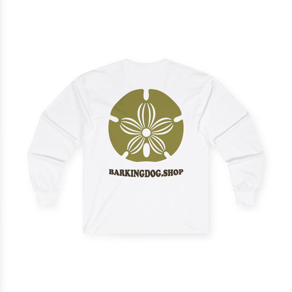 Sand Dollar Logo Long Sleeve Tee — BarkingDog.shop Coastal Graphic Shirt