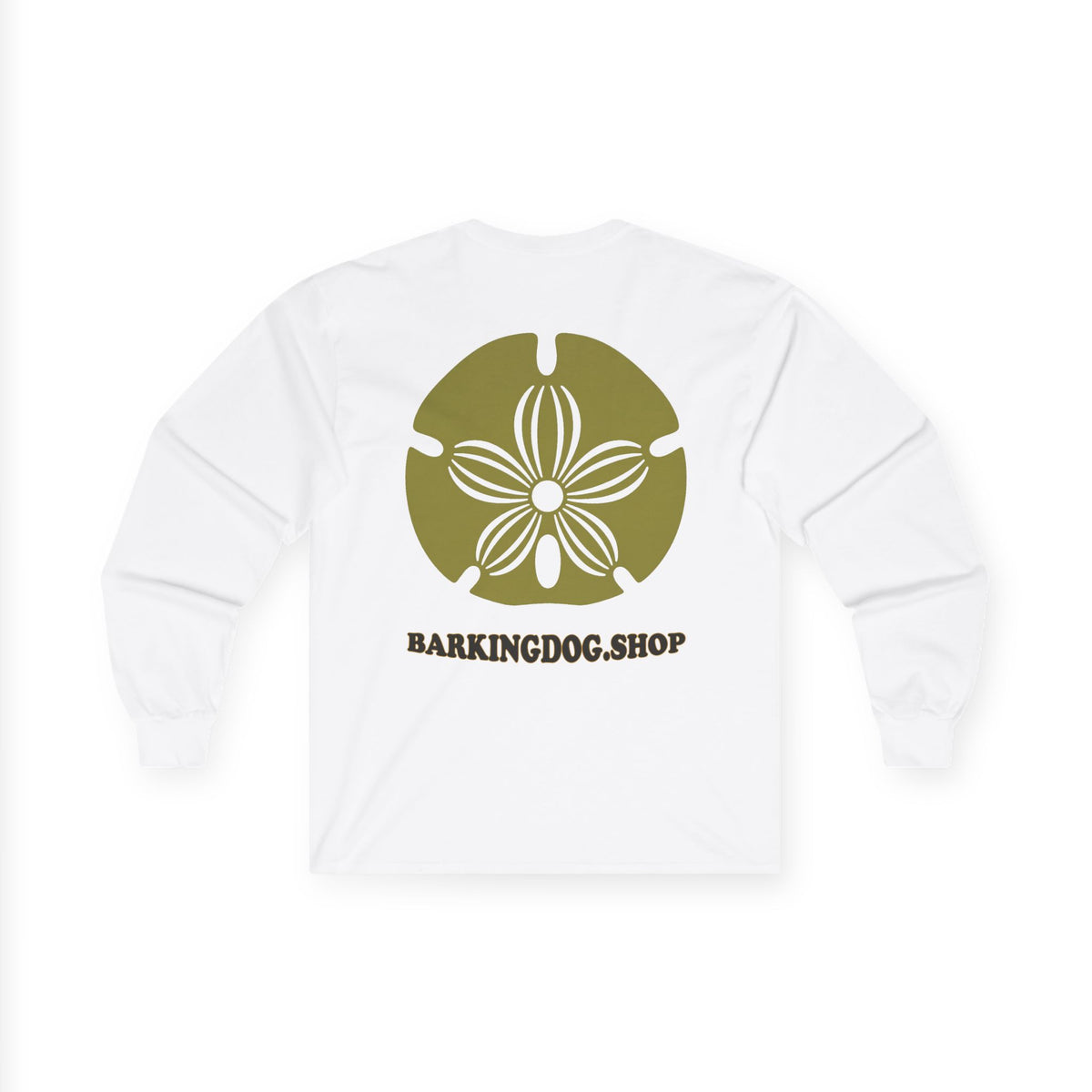 Sand Dollar Logo Long Sleeve Tee — BarkingDog.shop Coastal Graphic Shirt