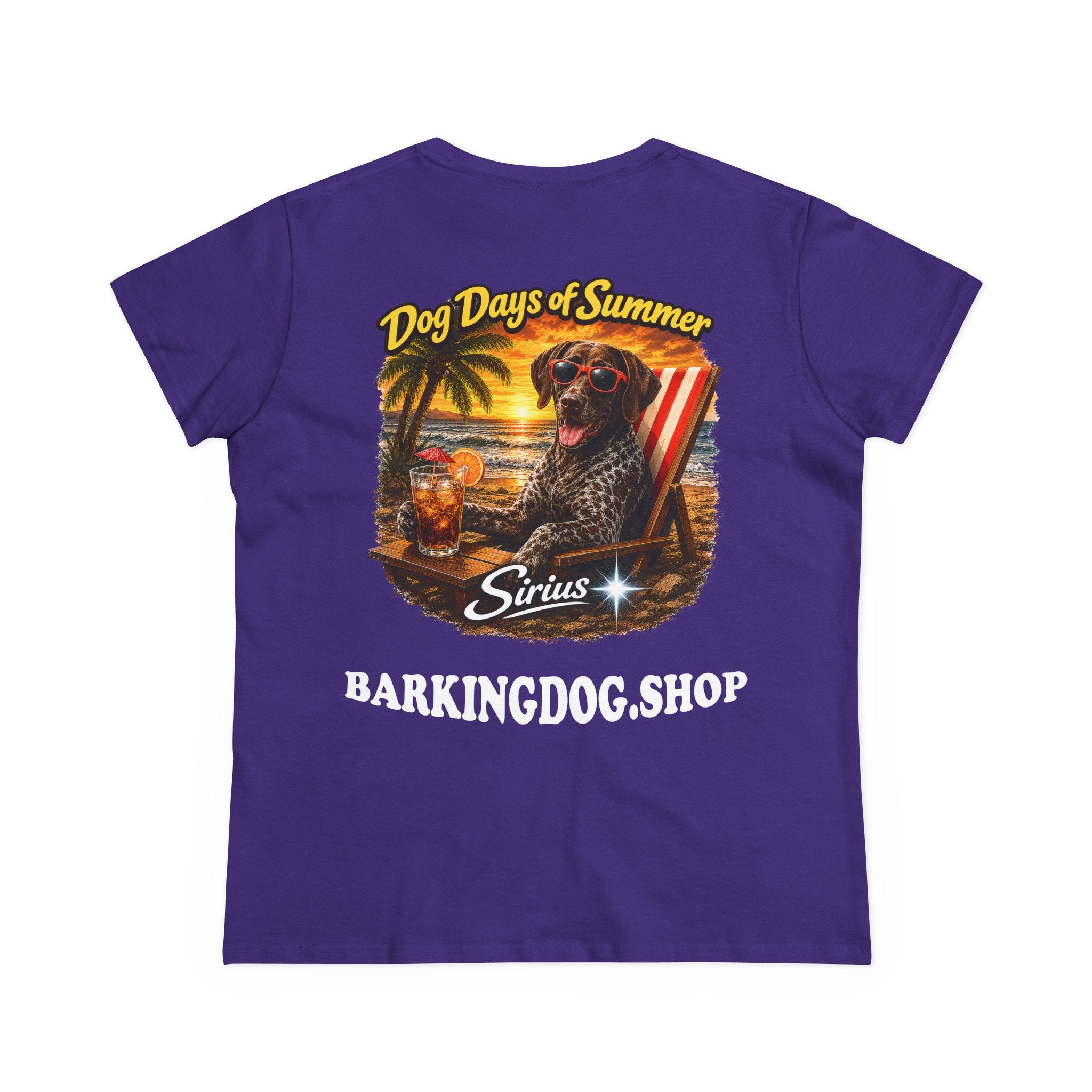 German Shorthair Pointer Dog Beach Chair T-Shirt Wag On™ Dog Days of Summer