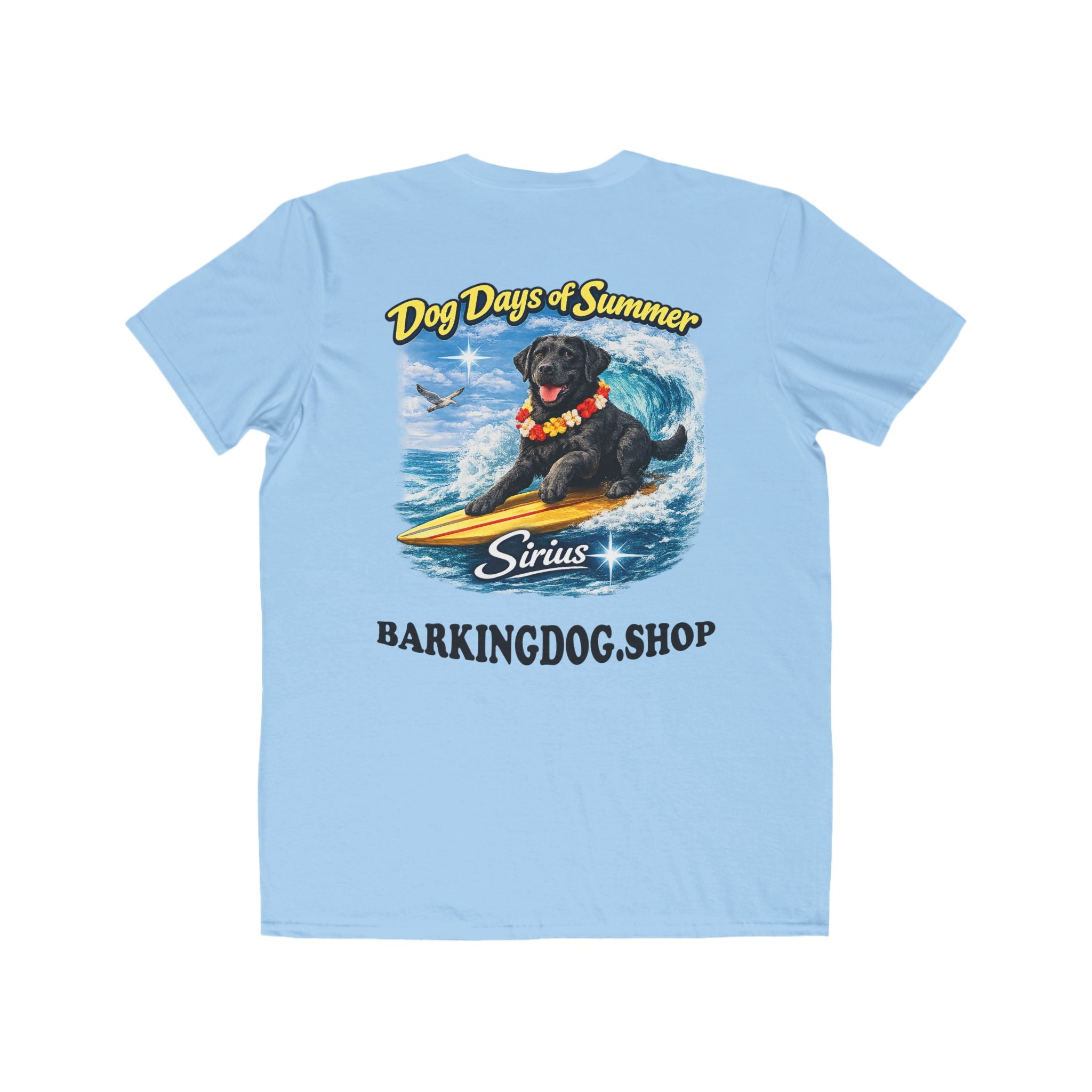 Black Labrador Surfboard T-Shirt Wag On™ Dog Days of Summer