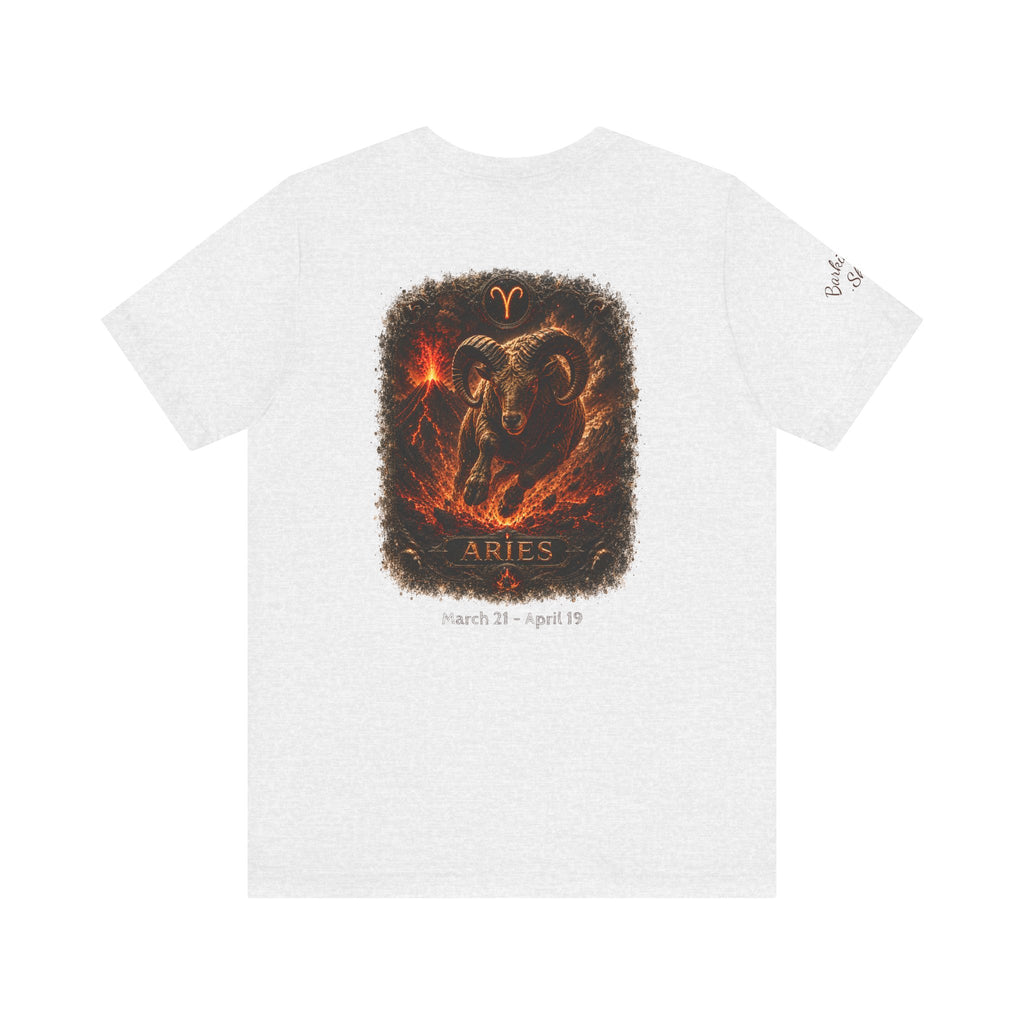 Aries Fire Ram Zodiac T‑Shirt — Bold Astrological Graphic Tee