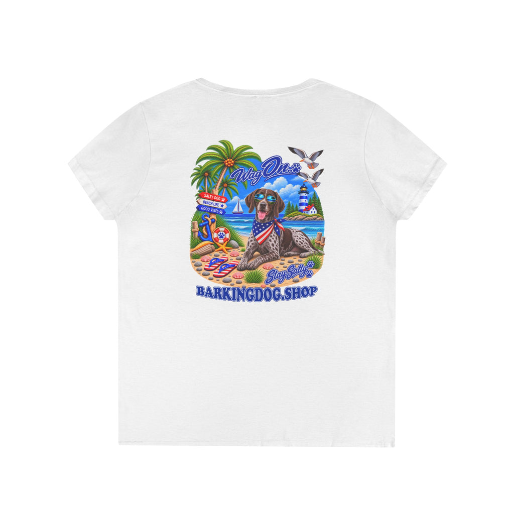 German Shorthair Pointer Stay Salty T Shirt Beach Collection Salty Pup Beach Life Graphic Tee Wag On BarkingDog Shop