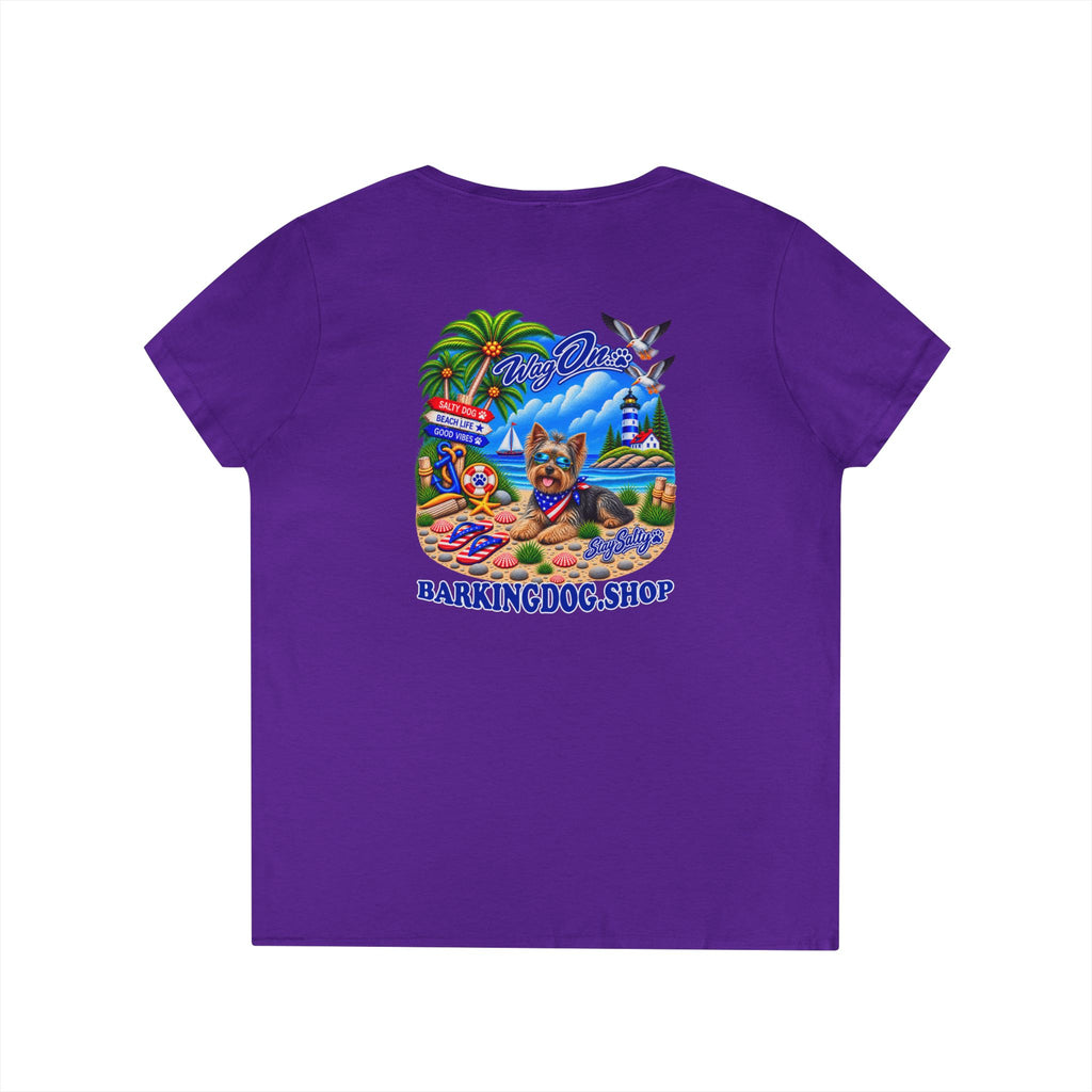 Yorkshire Terrier Stay Salty T Shirt Beach Collection Salty Pup Beach Life Graphic Tee Wag On BarkingDog Shop