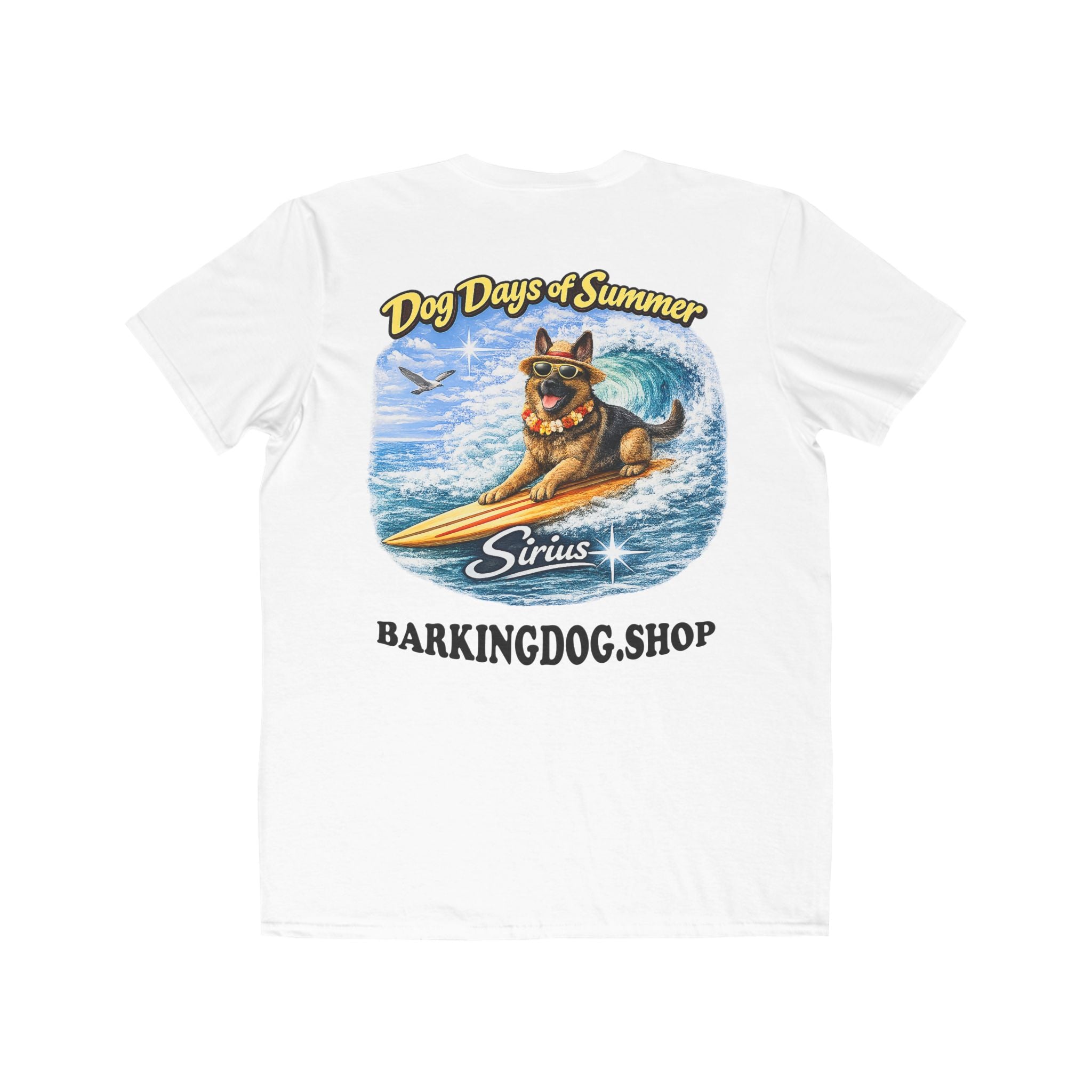 German Shepherd Surfboard T-Shirt Wag On™ Dog Days of Summer
