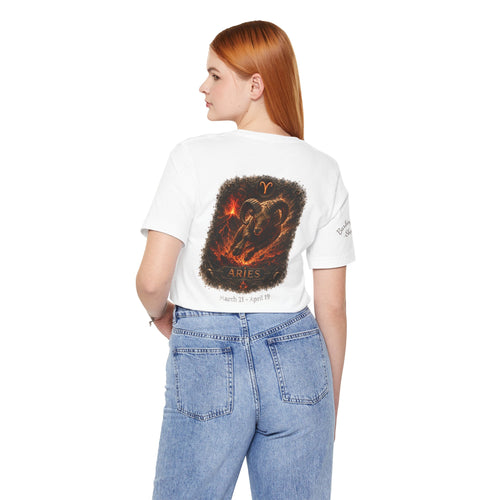 Aries Fire Ram Zodiac T‑Shirt — Bold Astrological Graphic Tee