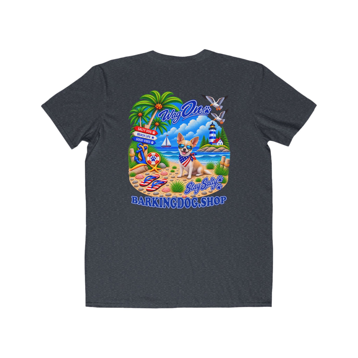Chihuahua Stay Salty T Shirt Beach Collection Salty Pup Beach Life Graphic Tee Wag On BarkingDog Shop