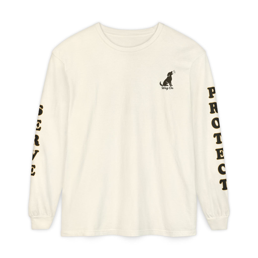 UH-60 Black Hawk Helicopter Long Sleeve Tee — Barking Dog 'Wag On' Military Army Tribute