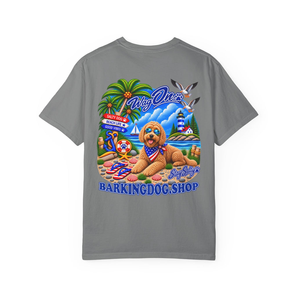 Goldendoodle Stay Salty T Shirt Beach Collection Salty Pup Beach Life Graphic Tee Wag On BarkingDog Shop