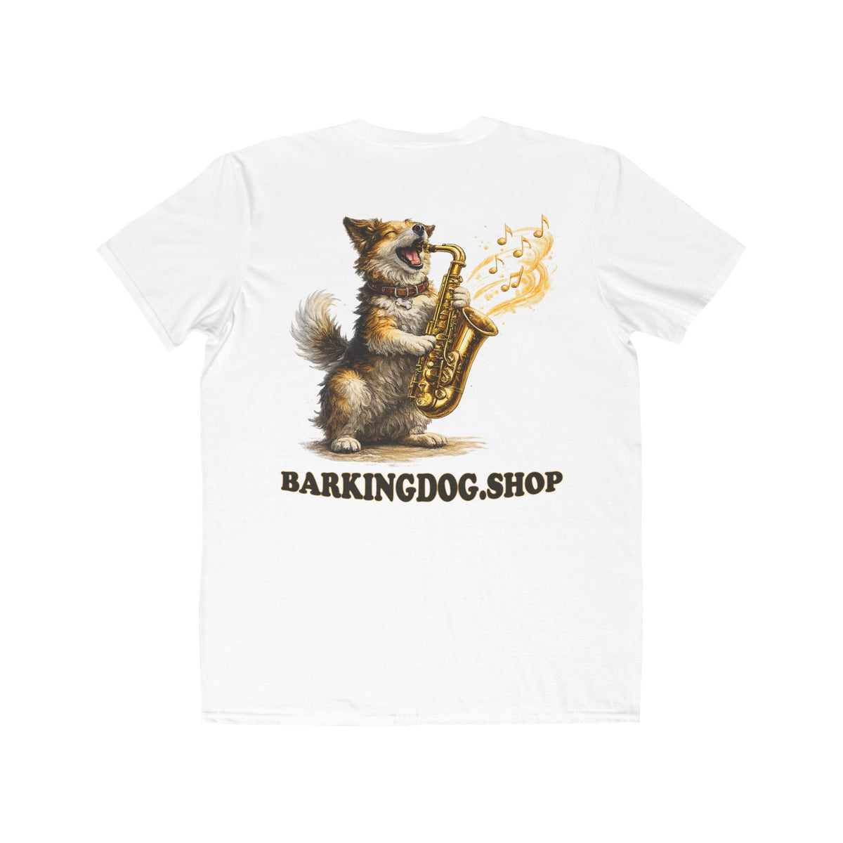 Saxophone Dog T Shirt Music Collection Funny Dog Saxophone Music Graphic Tee Wag On BarkingDog Shop
