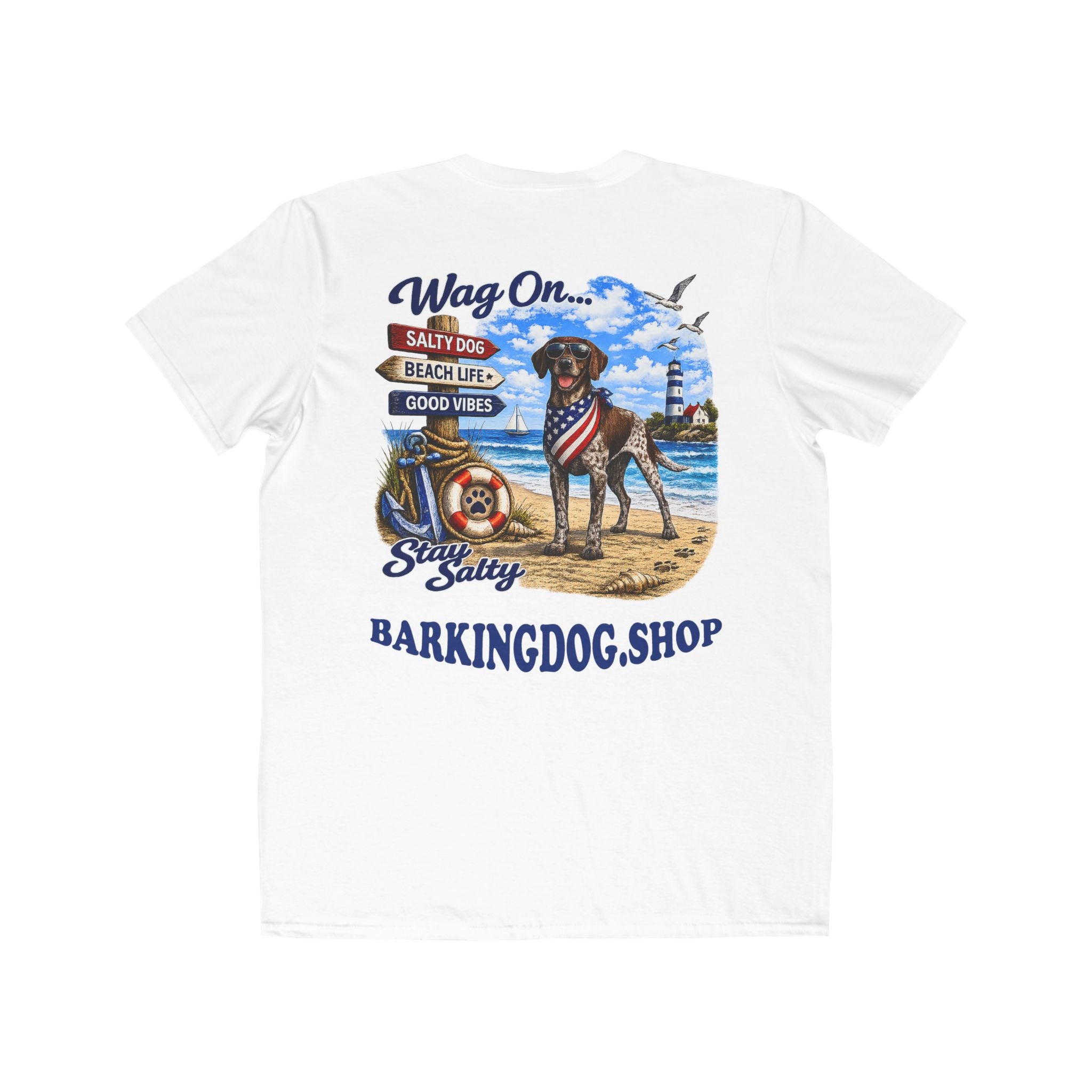 German Shorthair Pointer Dog Beach T Shirt Wag On™ Stay Salty