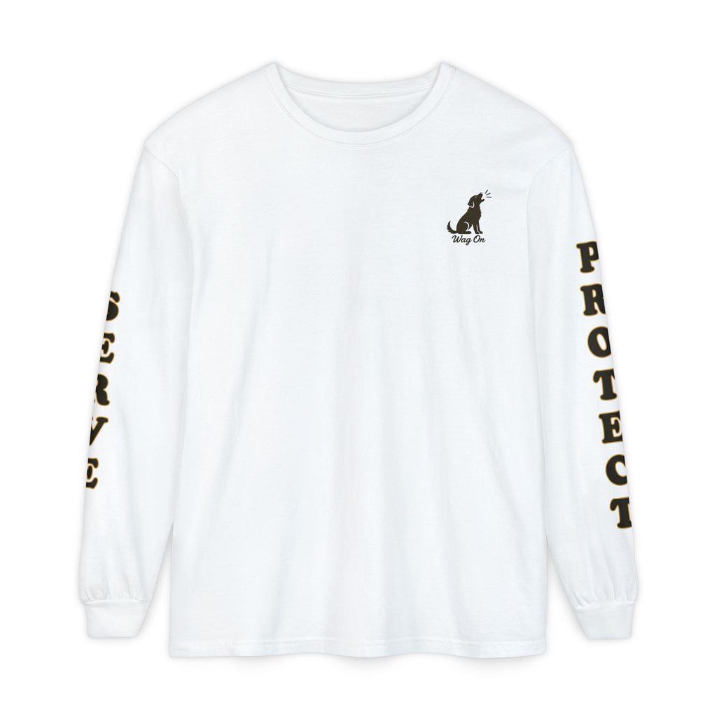 F-35 Lightning II Long Sleeve Tee — Barking Dog 'Wag On' Military Air Force Tribute
