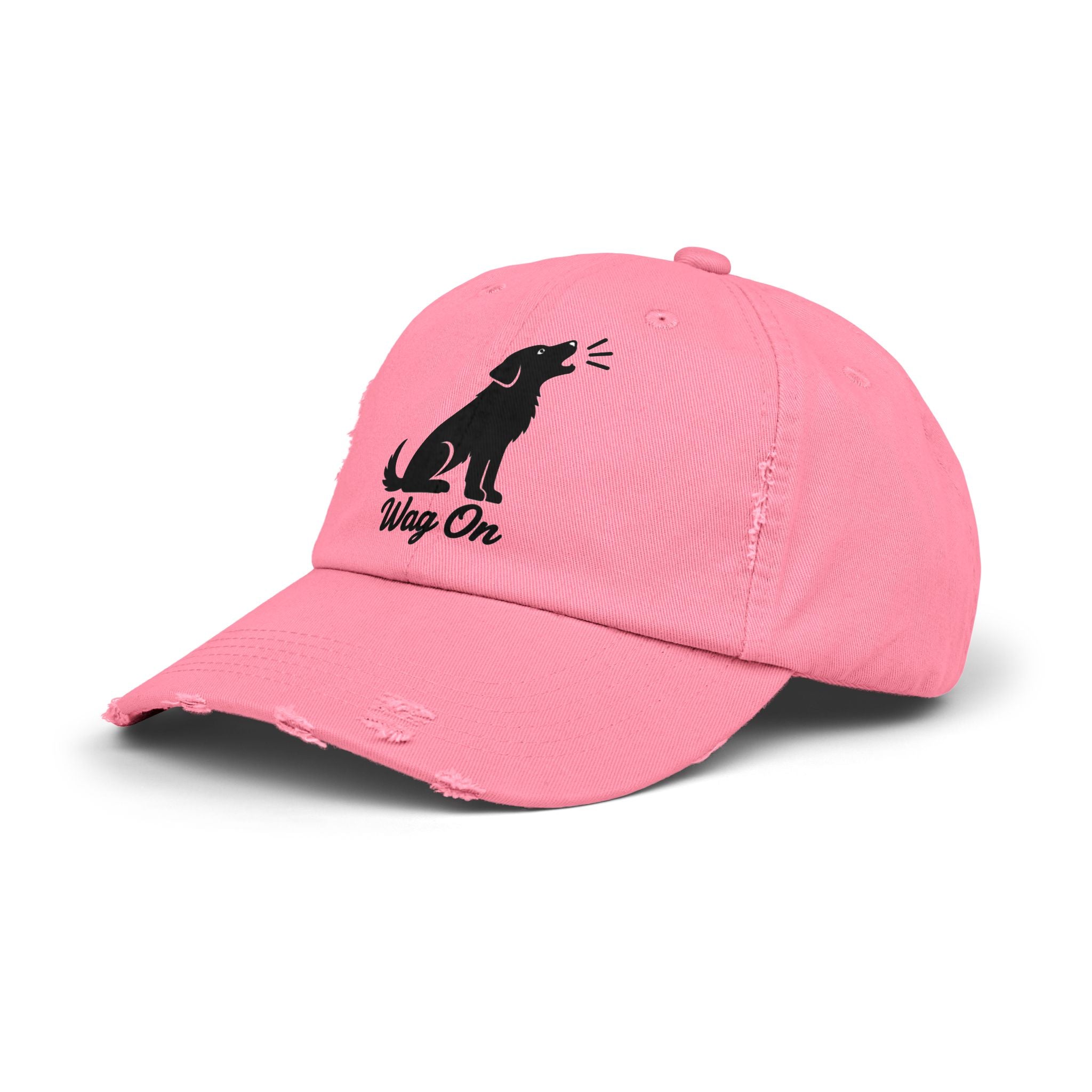 Wag On Dog Distressed Cap DTF