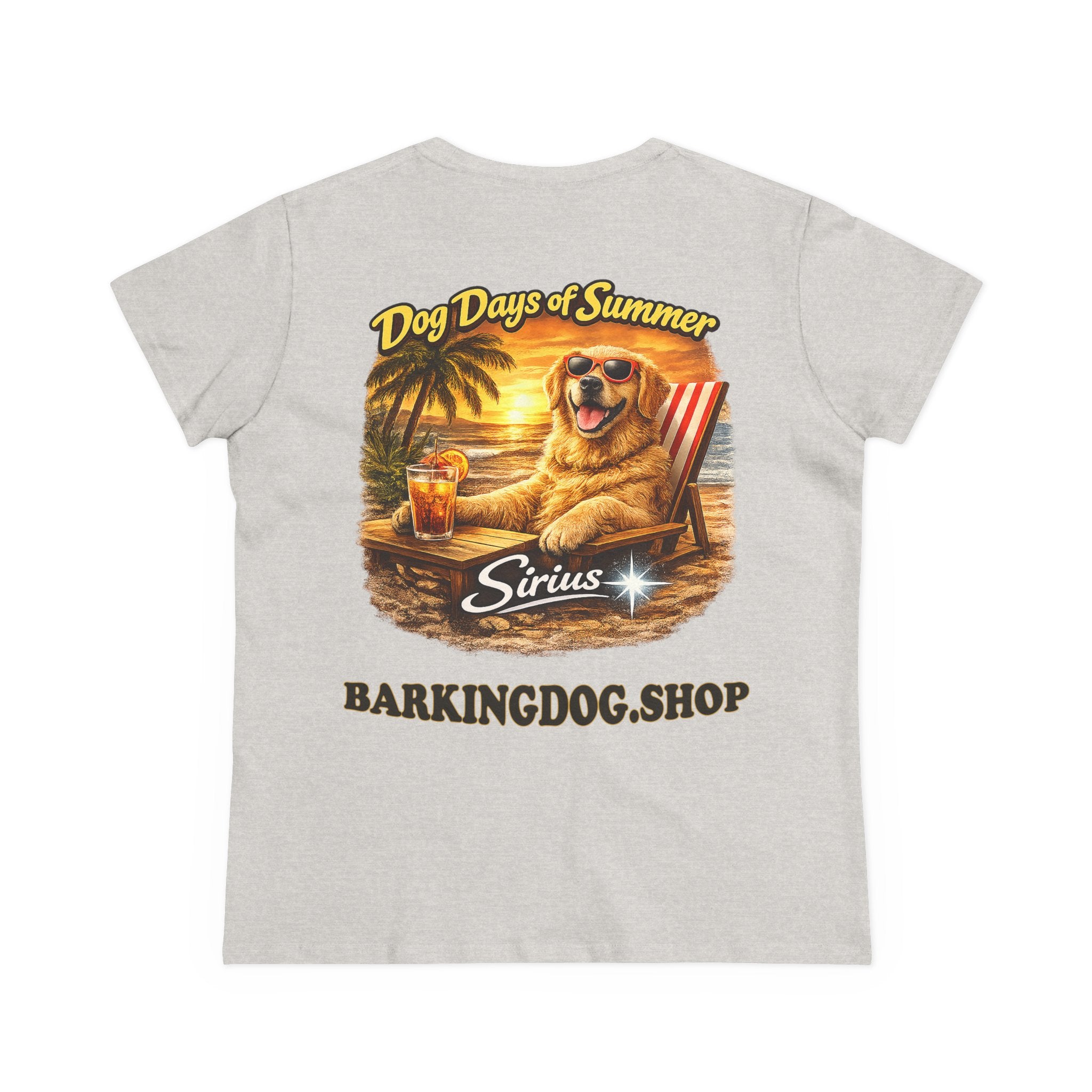 Golden Retriever Dog Beach Chair T-Shirt Wag On™ Dog Days of Summer