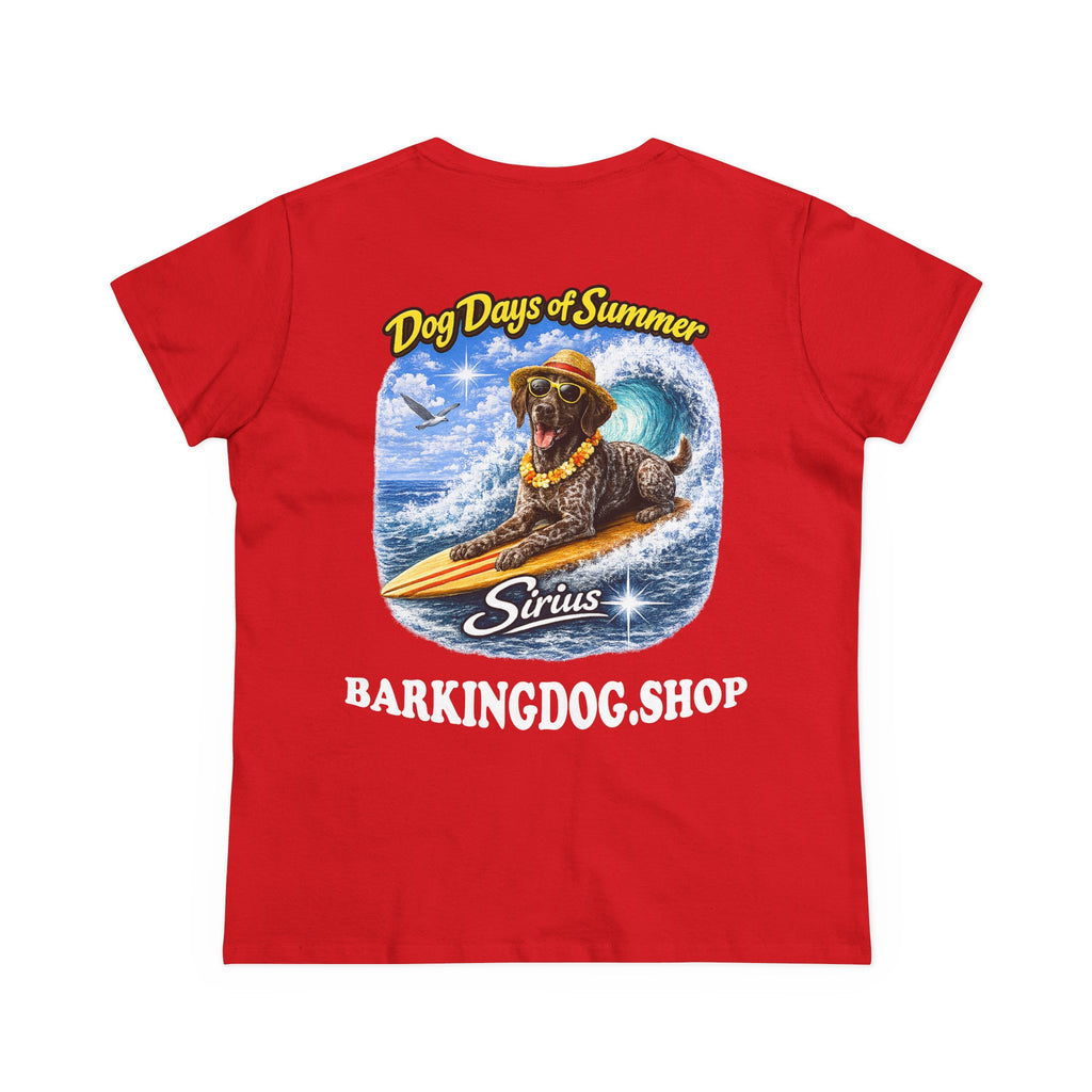 German Shorthair Pointer Dog Surfboard T-Shirt Wag On™ Dog Days of Summer