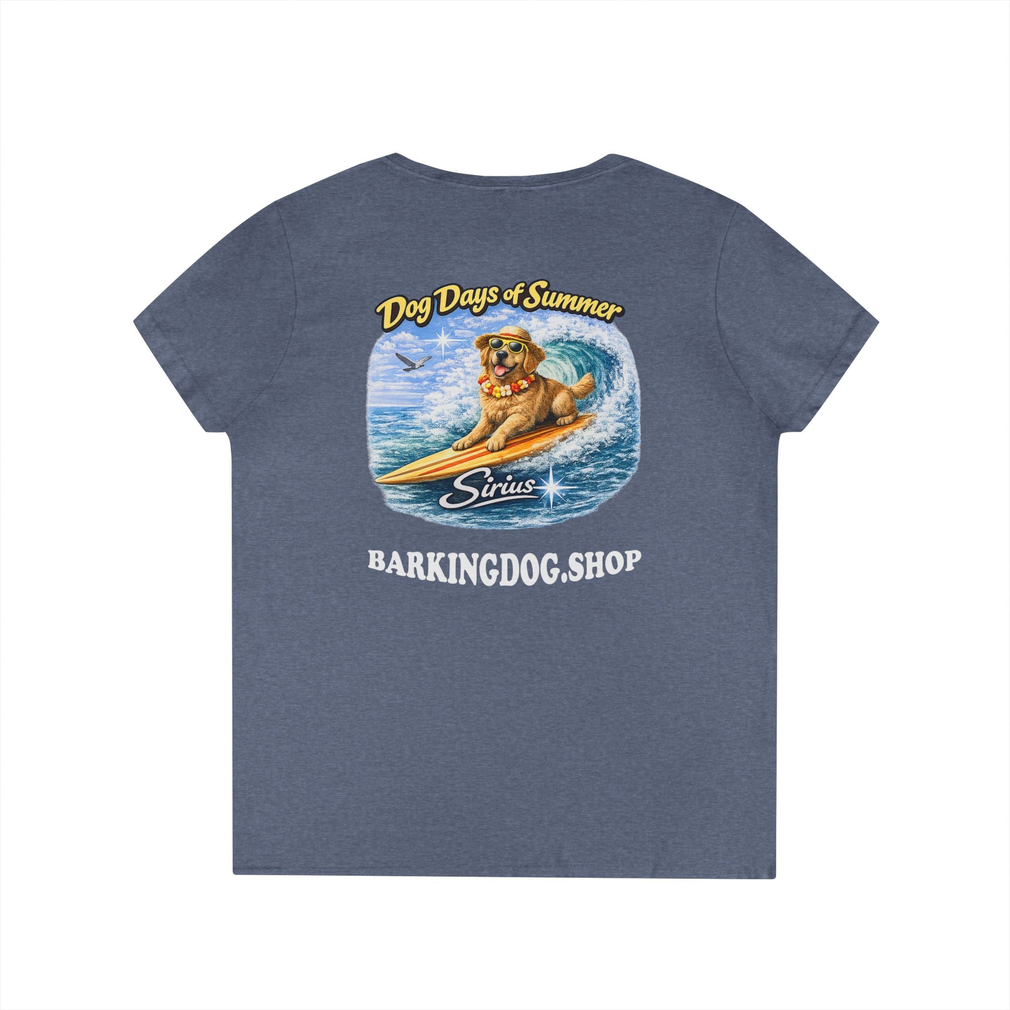 Golden Retriever Dog Surfboard T-Shirt Wag On™ Dog Days of Summer