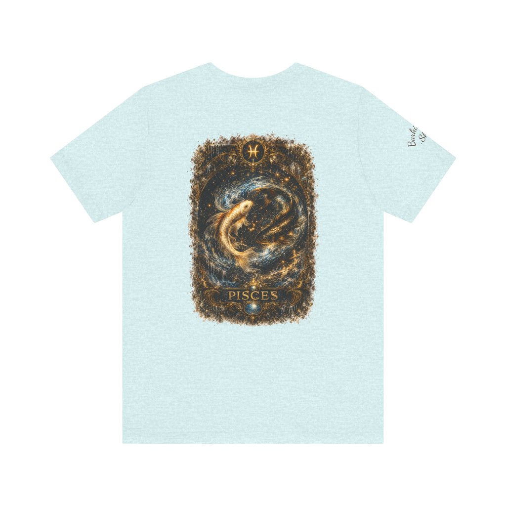 Pisces Zodiac T-Shirt — Mystical Gold Fish Astrology Tee