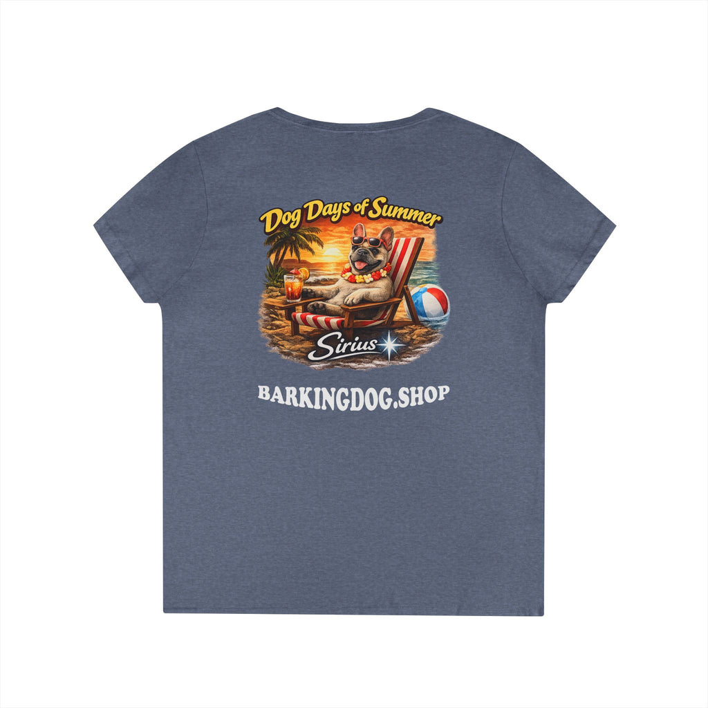 French Bulldog Dog Beach Chair T-Shirt Wag On™ Dog Days of Summer