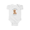 Golden Retriever Puppy Infant Bodysuit Babies and Puppies Collection Wag On Baby Onesie BarkingDog Shop