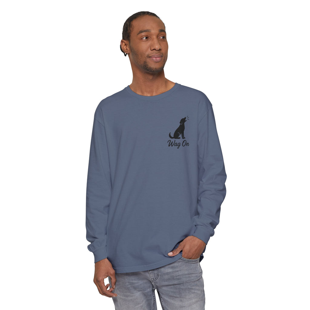 Freedom 250 Grand Prix Long Sleeve T-Shirt — "Wag On" Dog Rally Race Tee