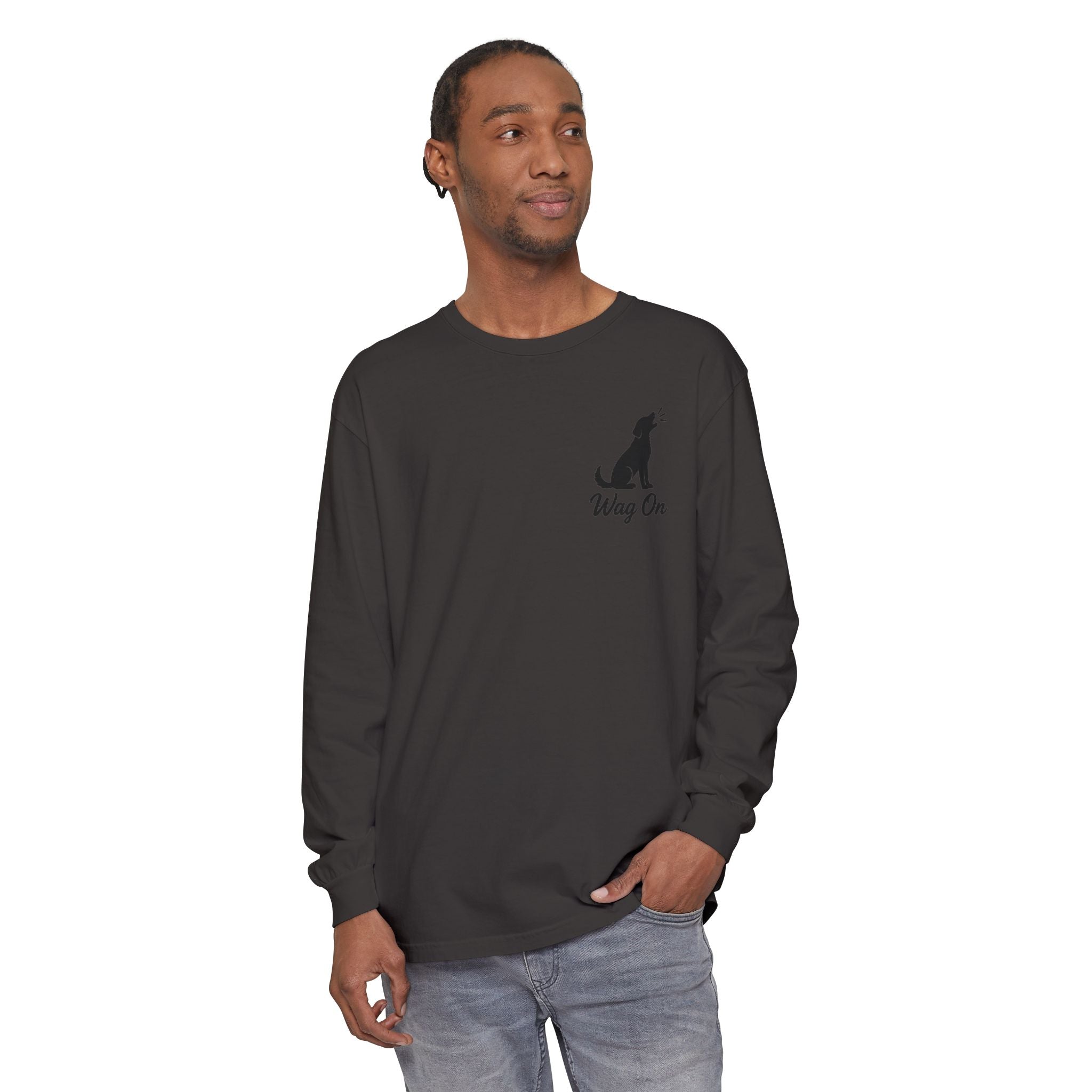 Freedom 250 Grand Prix Long Sleeve T-Shirt — "Wag On" Dog Rally Race Tee