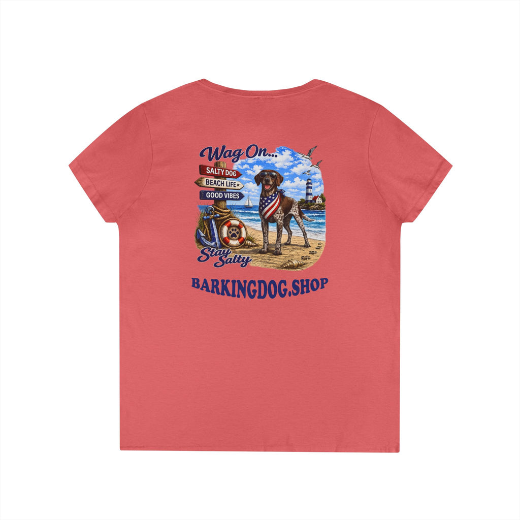 German Shorthair Pointer Dog Beach T Shirt Wag On™ Stay Salty