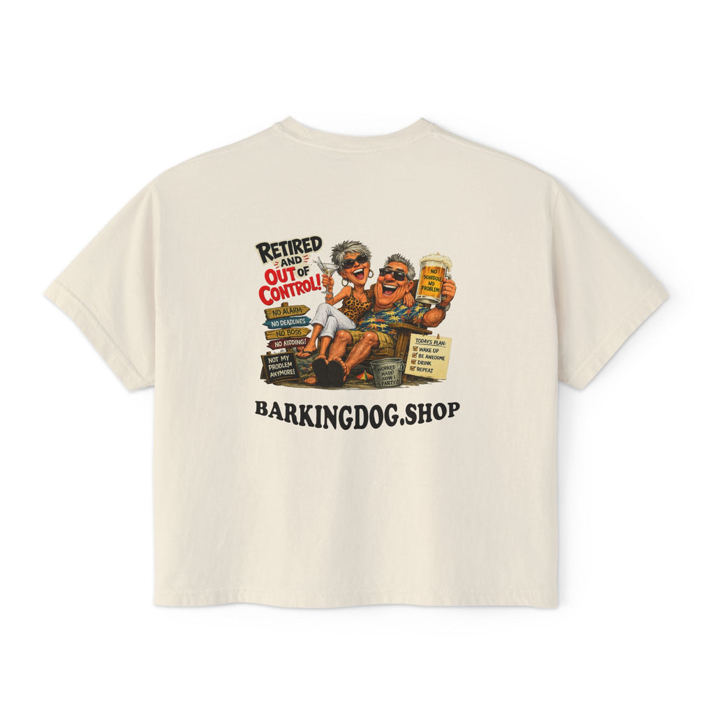 Boxy Tee — "Wag On" Dog Lovers Cropped T‑Shirt (Retired & Out of Control Design)
