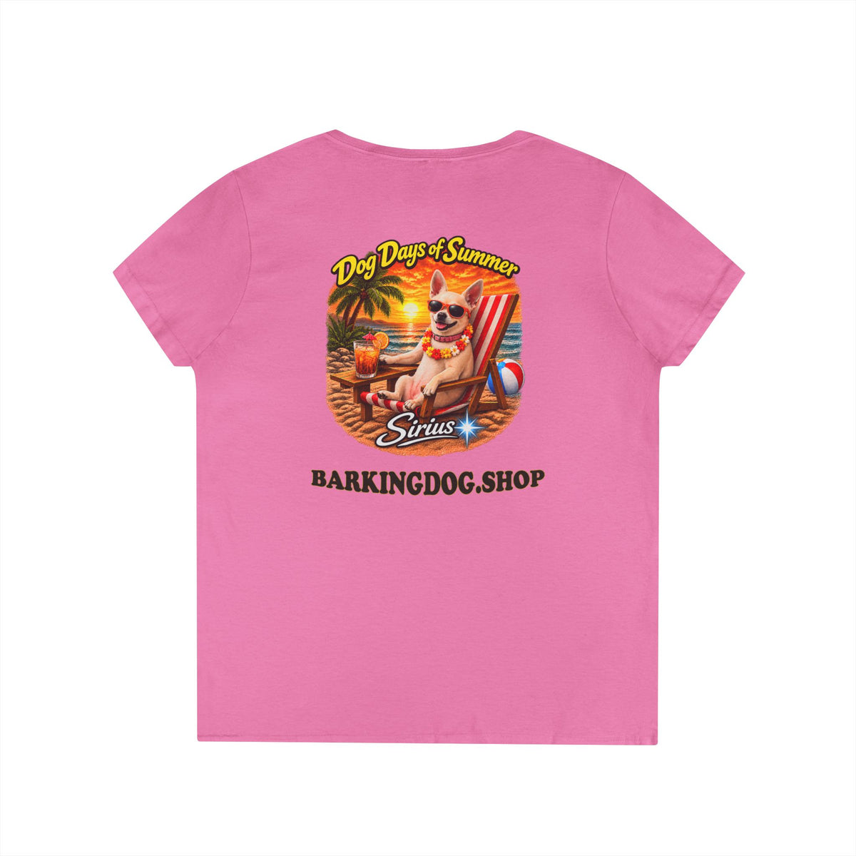 Chihuahua Beach Chair T Shirt Dog Days Of Summer Beach Dog Lover Graphic Tee Wag On BarkingDog Shop