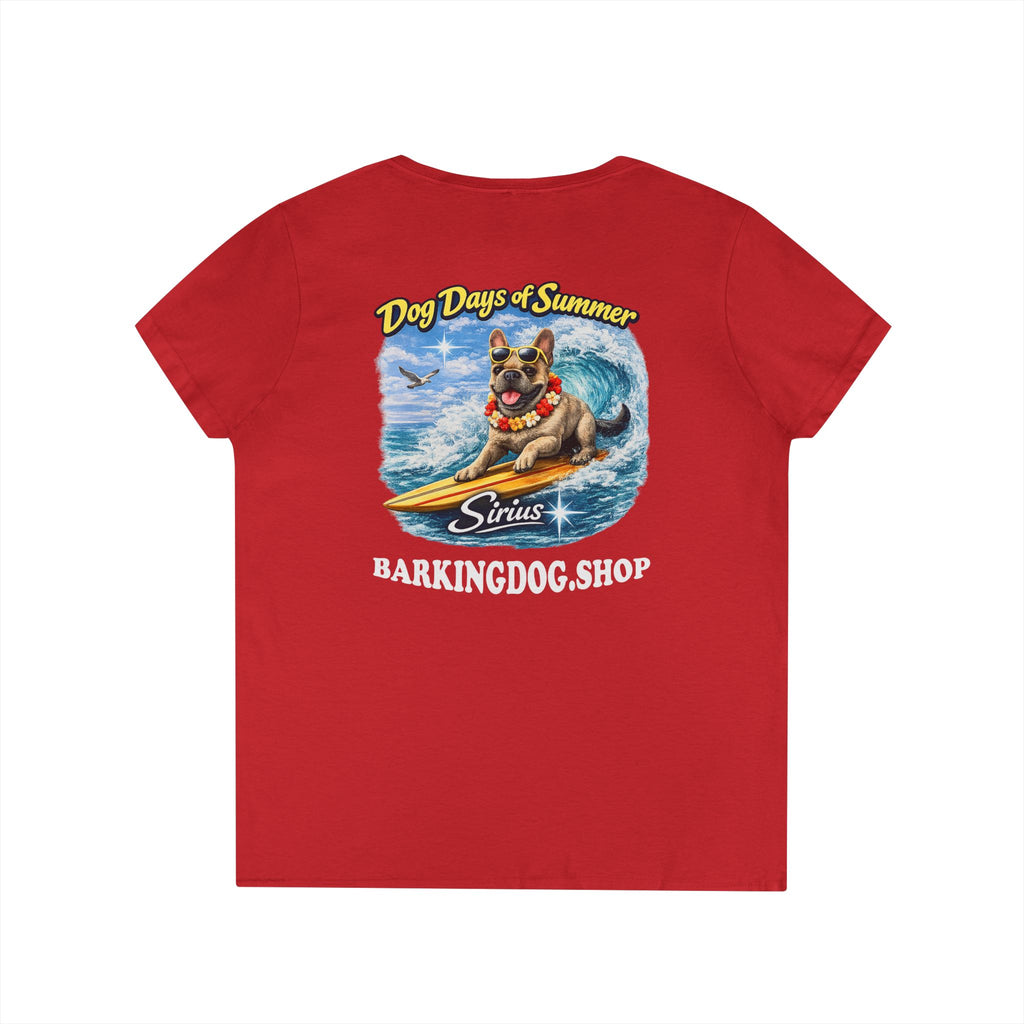 French Bull Dog Surfboard T-Shirt Wag On™ Dog Days of Summer