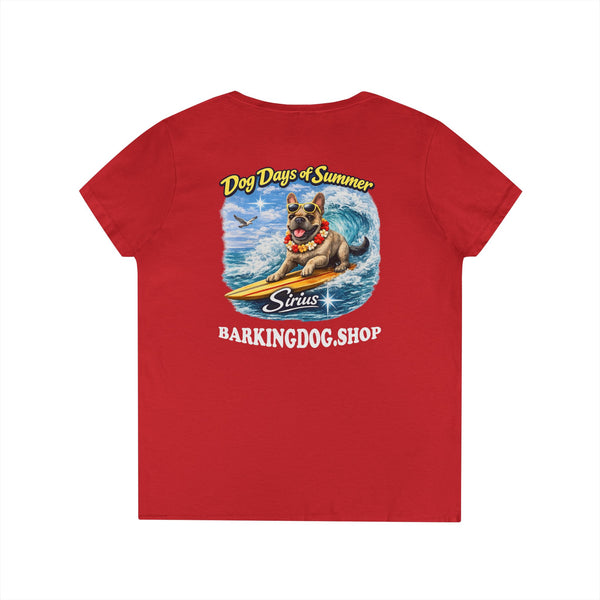 French Bull Dog Surfboard T-Shirt Wag On™ Dog Days of Summer
