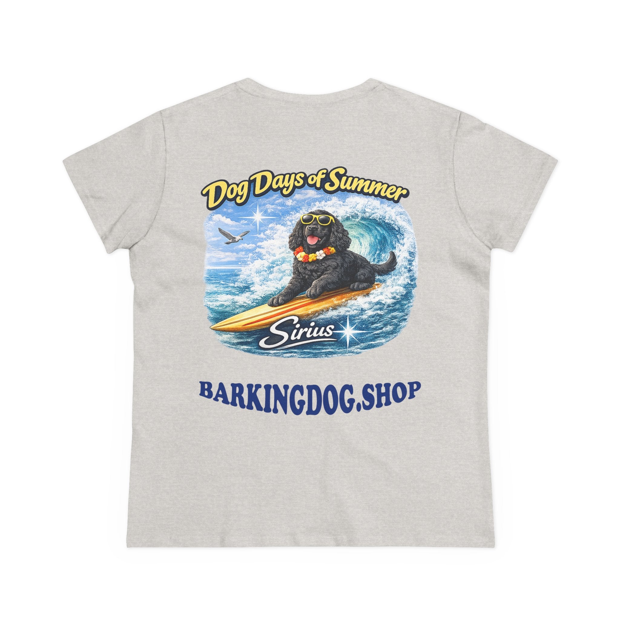 Cocker Spaniel Dog Surfboard T-Shirt Wag On™ Dog Days of Summer