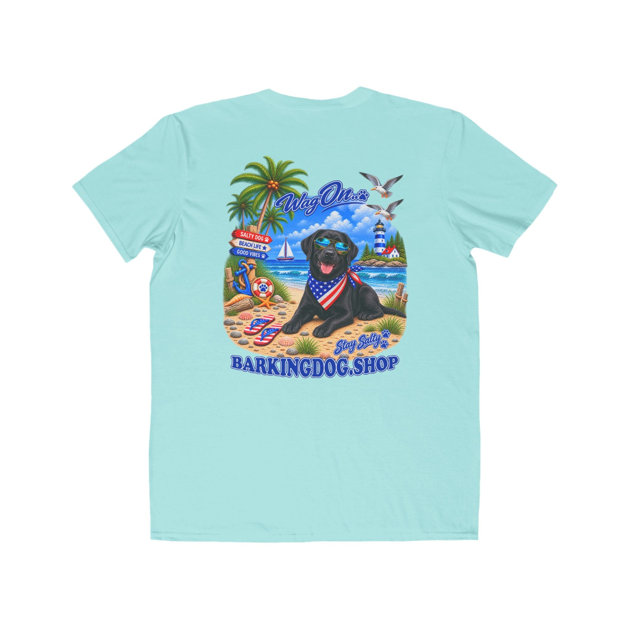 Black Labrador Stay Salty T Shirt Beach Collection Salty Pup Beach Life Graphic Tee Wag On BarkingDog Shop