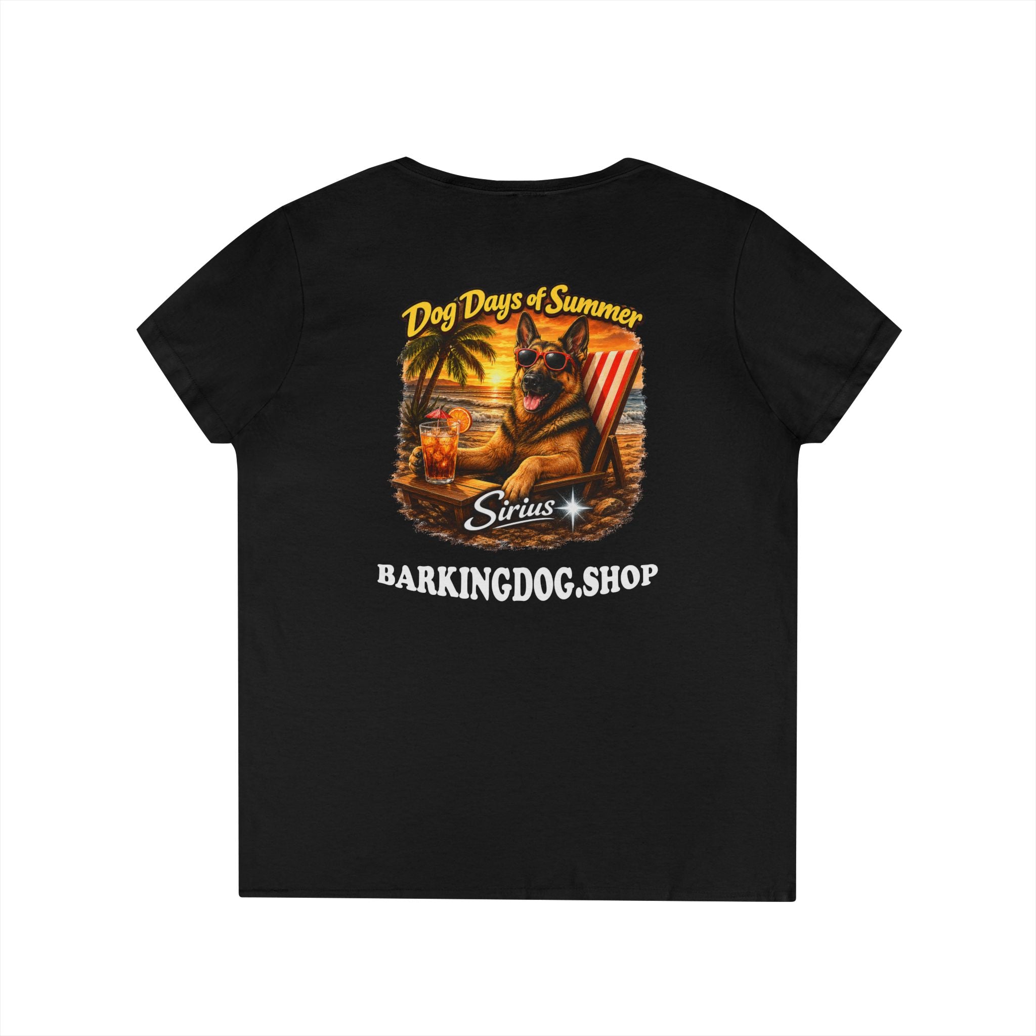 German Shepherd Dog Beach Chair T-Shirt Wag On™ Dog Days of Summer